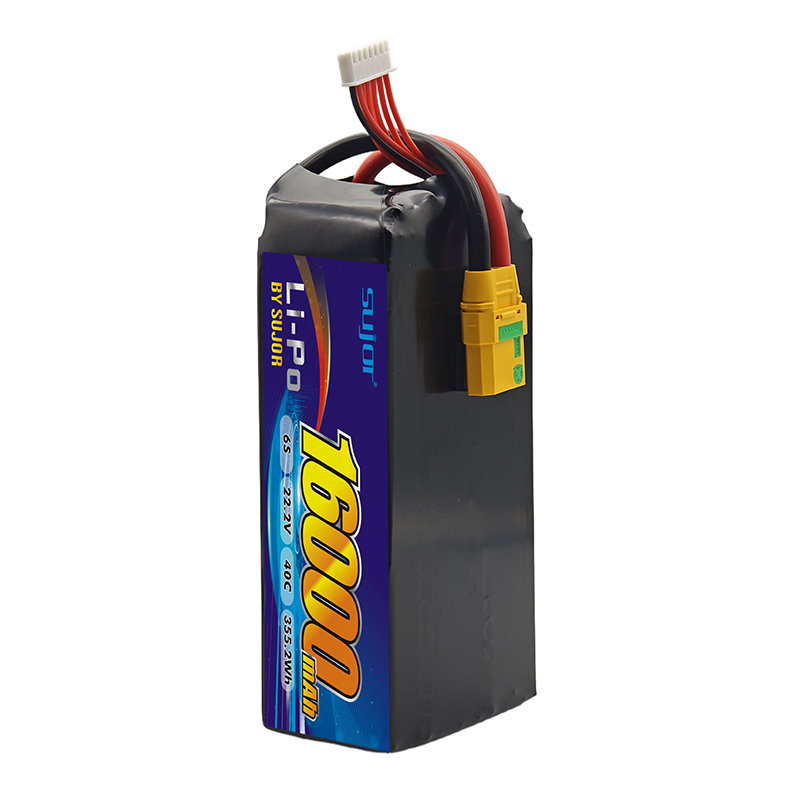 SUJOR 6s1p 22.2V 16000mAh 40C High Rate UAV Drone Battery
