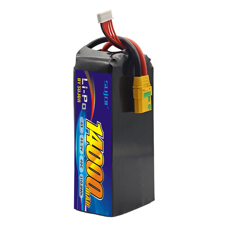 SUJOR 22.2V 14000mAh 6s1p 40C Custom Drone Battery