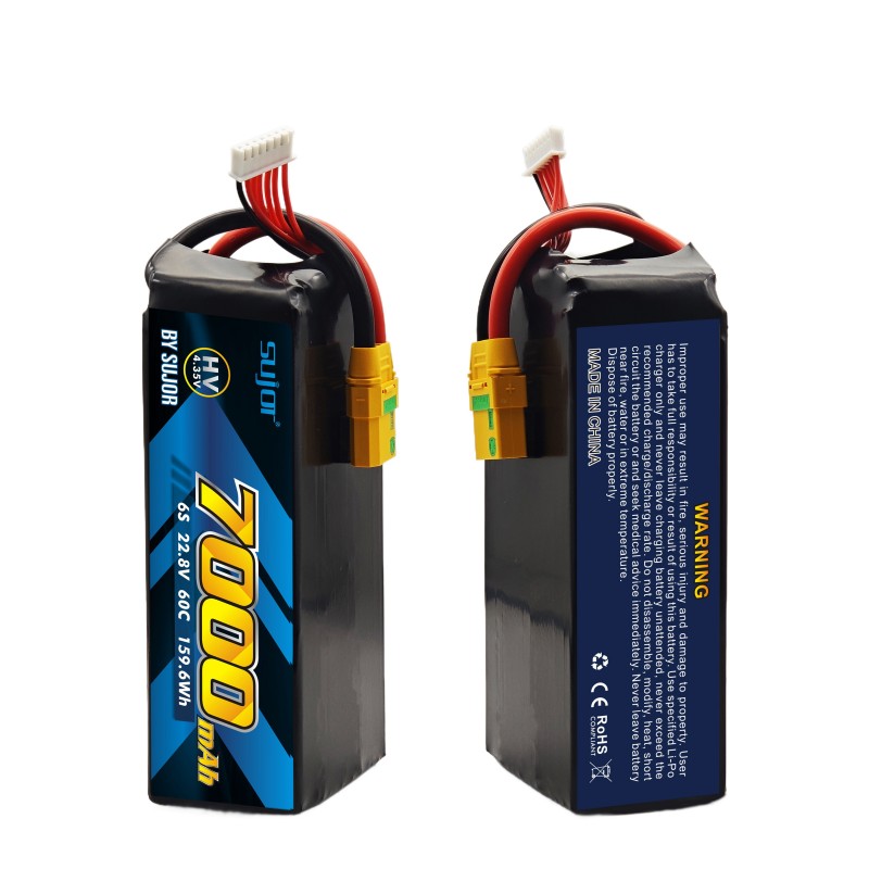 SUJOR 6s 22.8V 7000mAh HV Lipo UAV Drone Battery