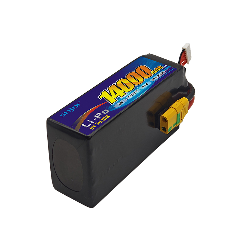 SUJOR 22.2V 14000mAh 6s1p 40C Custom Drone Battery