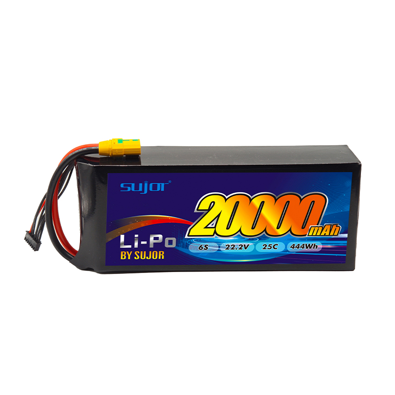 SUJOR UAV Drone Battery 6s1p 22.2V 20000mAh 25C