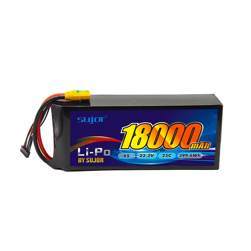 SUJOR 22.2V 6s1p 18000mAh 25C UAV Lithium Battery