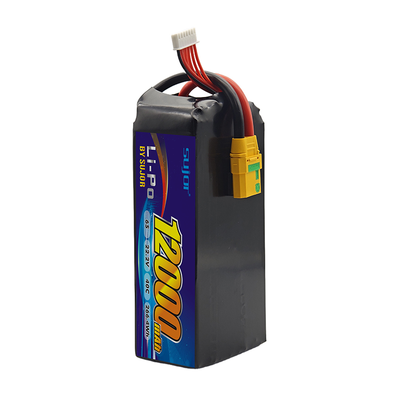 SUJOR UAV battery 12000mAh 22.2V 6s1p 40C