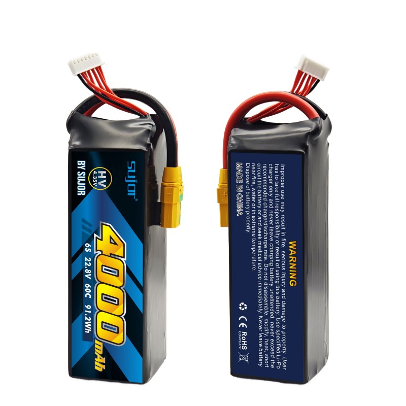 SUJOR 22.8V 6s1p 4000mAh 60C UAV Drone Battery