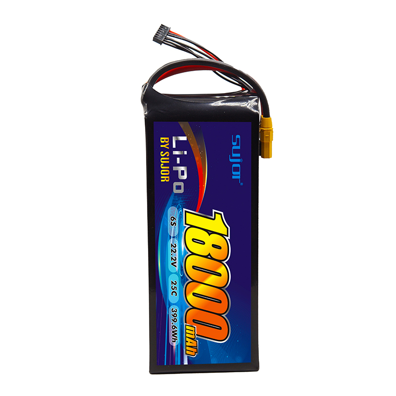 SUJOR 22.2V 6s1p 18000mAh 25C UAV Lithium Battery