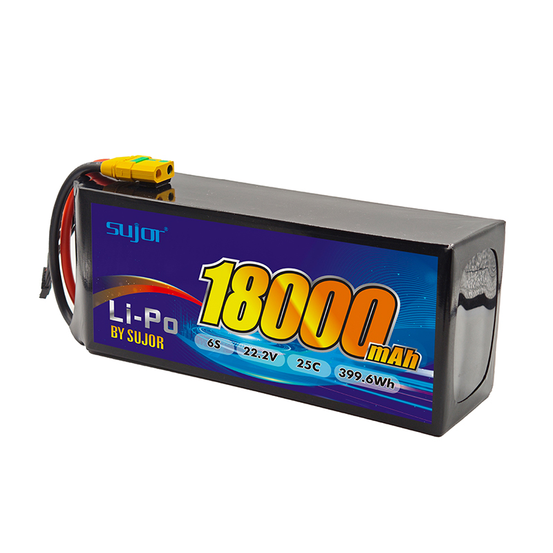 SUJOR 22.2V 6s1p 18000mAh 25C UAV Lithium Battery