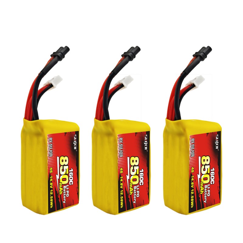 SUJOR 14.8V 4s1p 850mAh 160C FPV Battery Pack